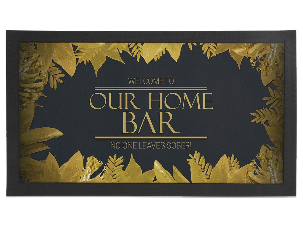 Gold Leaf Regular Bar Runner (Non - Personalised) - Bar - Mats.co.uk