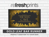 Gold Leaf Regular Bar Runner (Non - Personalised) - Bar - Mats.co.uk