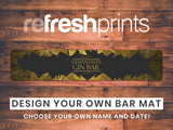 Gold Leaf Slim Bar Runner - Bar - Mats.co.uk