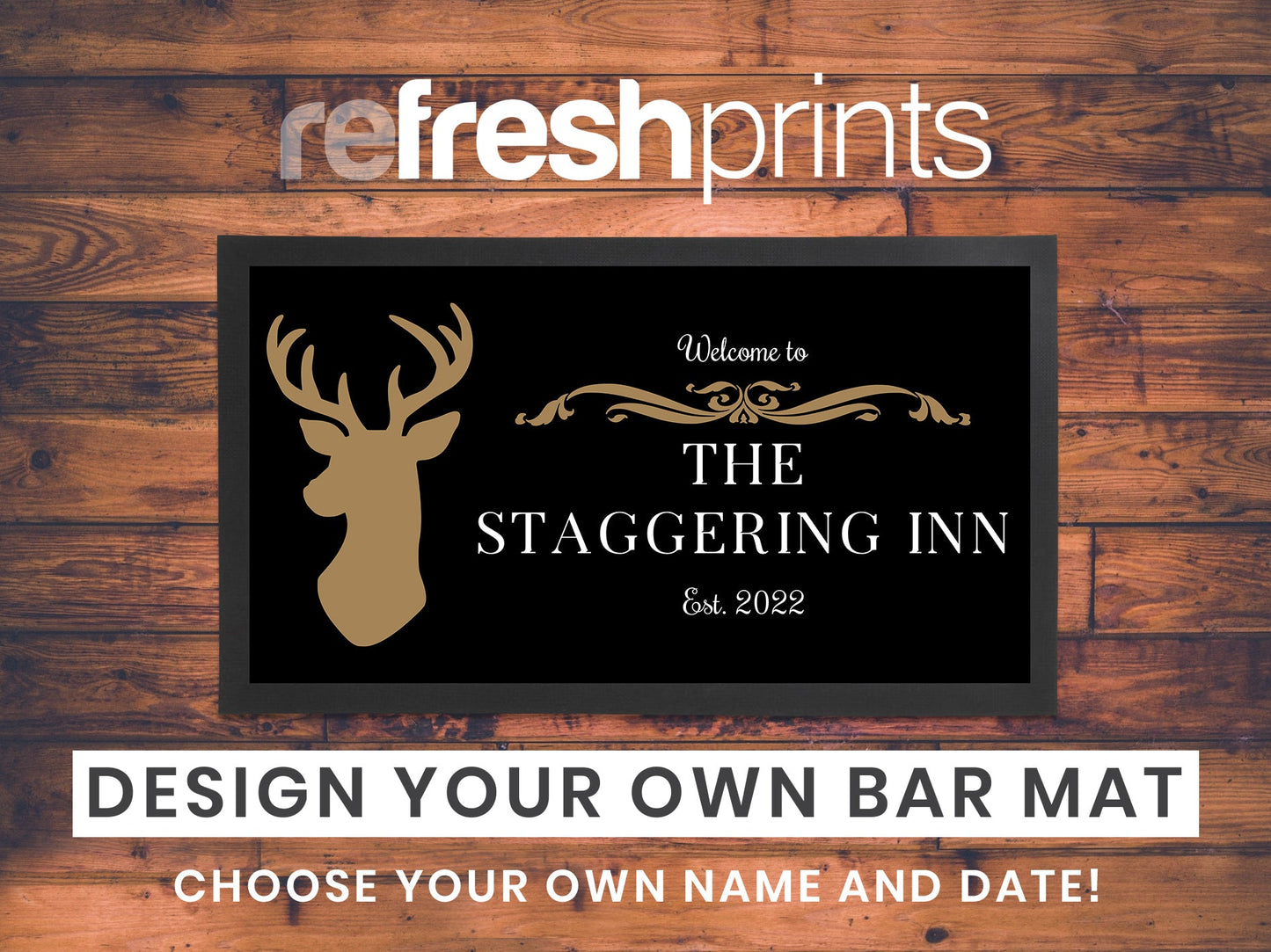 Gold Stag Regular Bar Runner - Bar - Mats.co.uk
