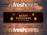 Golden Merry Christmas Large Bar Runner - Bar - Mats.co.uk