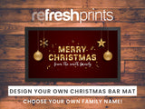 Golden Merry Christmas Regular Bar Runner - Bar - Mats.co.uk