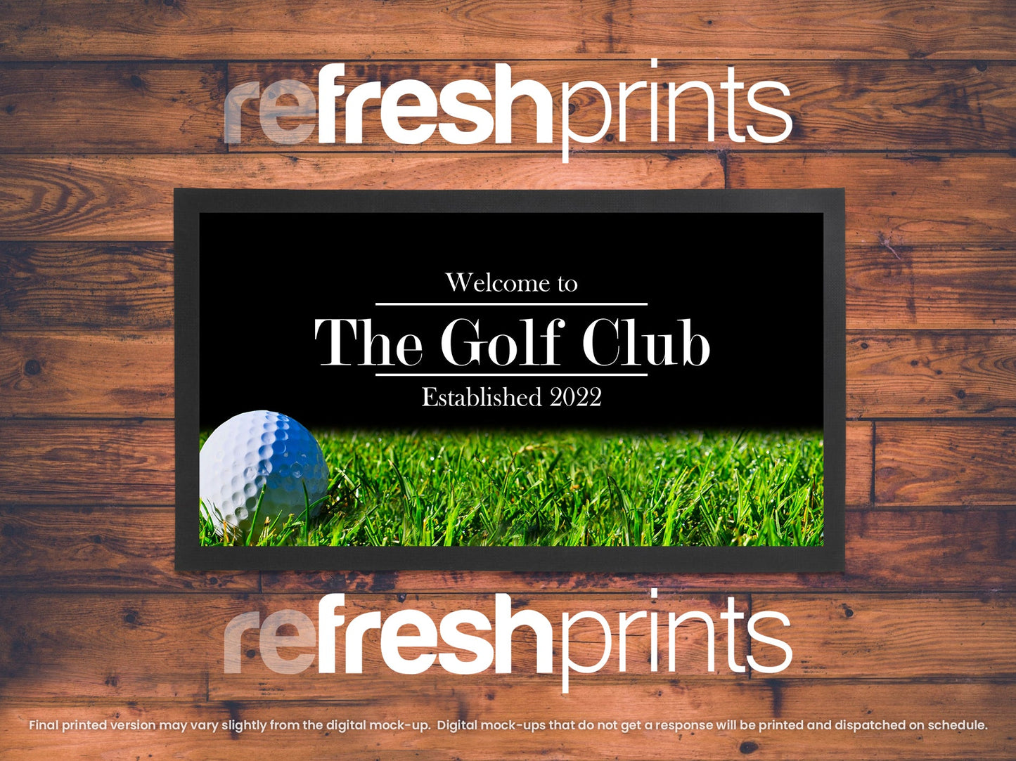 Golf Ball Regular Bar Runner - Bar - Mats.co.uk
