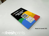 Google Review Business Pack (Bar Runner & 10 Metal Table Cards)