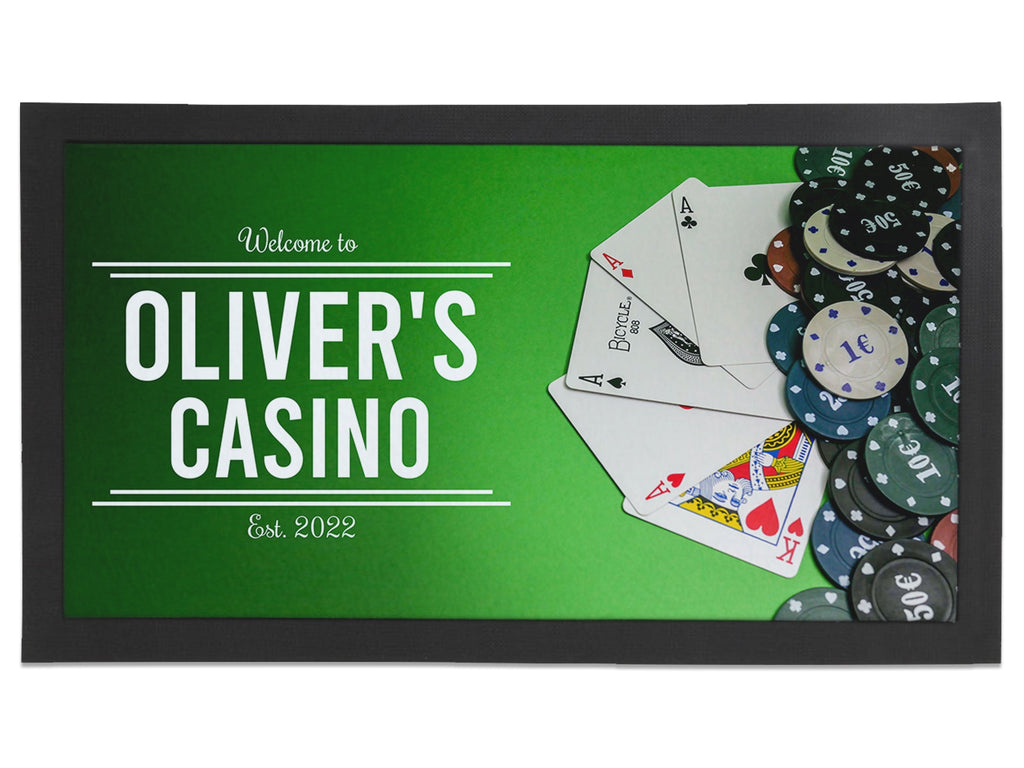 Green Felt Casino Regular Bar Runner - Bar - Mats.co.uk