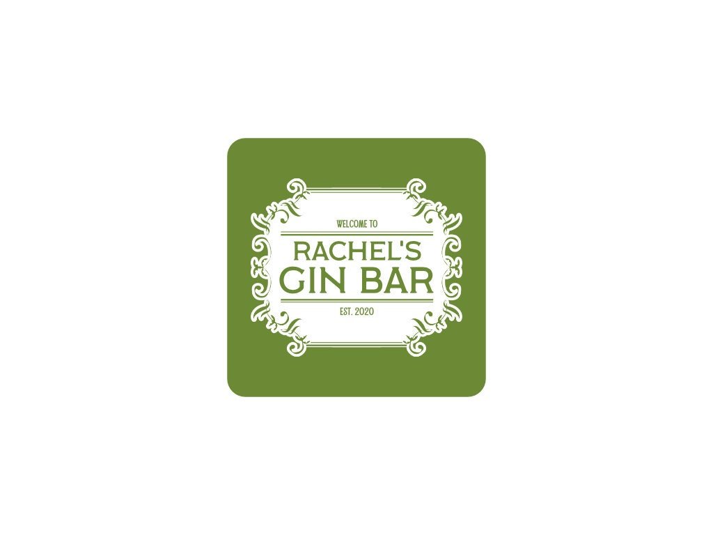 Green Gin Coaster - Bar - Mats.co.uk