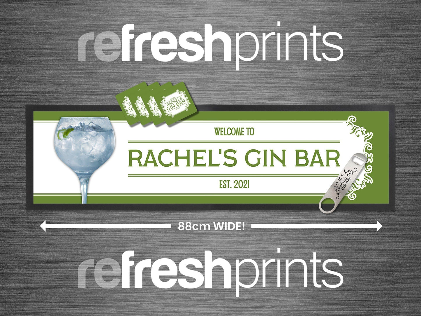 Green Gin Large Bar Runner - Bar - Mats.co.uk