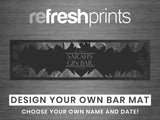 Grey Leaf Large Bar Runner - Bar - Mats.co.uk