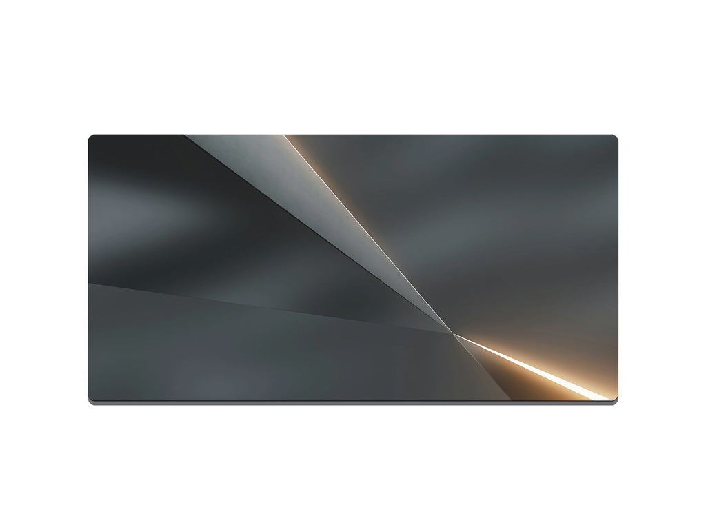 Grey Metallic with Orange Light Beam Gaming Mat - Desk Mat - 3 SIZES - Bar - Mats.co.uk