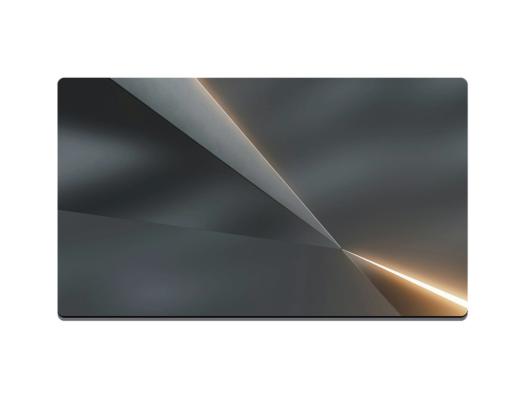 Grey Metallic with Orange Light Beam Gaming Mat - Desk Mat - 3 SIZES - Bar - Mats.co.uk