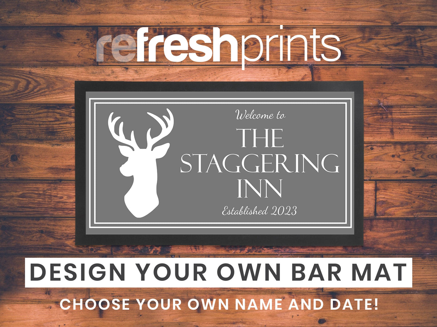 Grey Stag Regular Bar Runner - Bar - Mats.co.uk