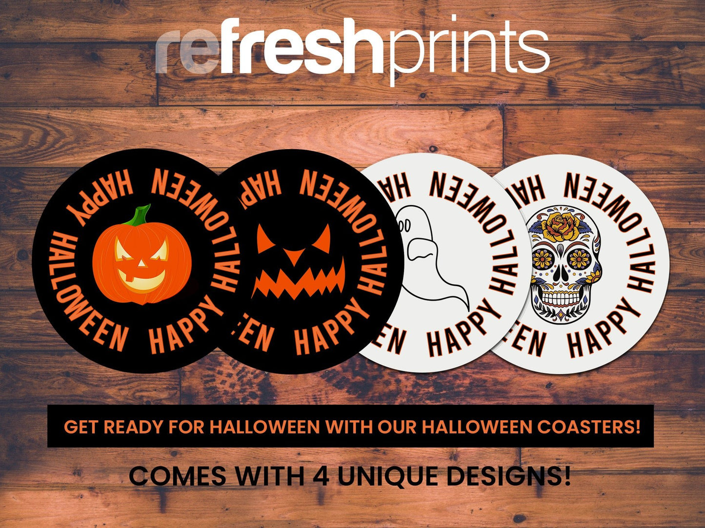 Halloween Coaster Pack - Bar - Mats.co.uk