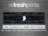 King Charles Coronation Large Bar Runner - Bar - Mats.co.uk