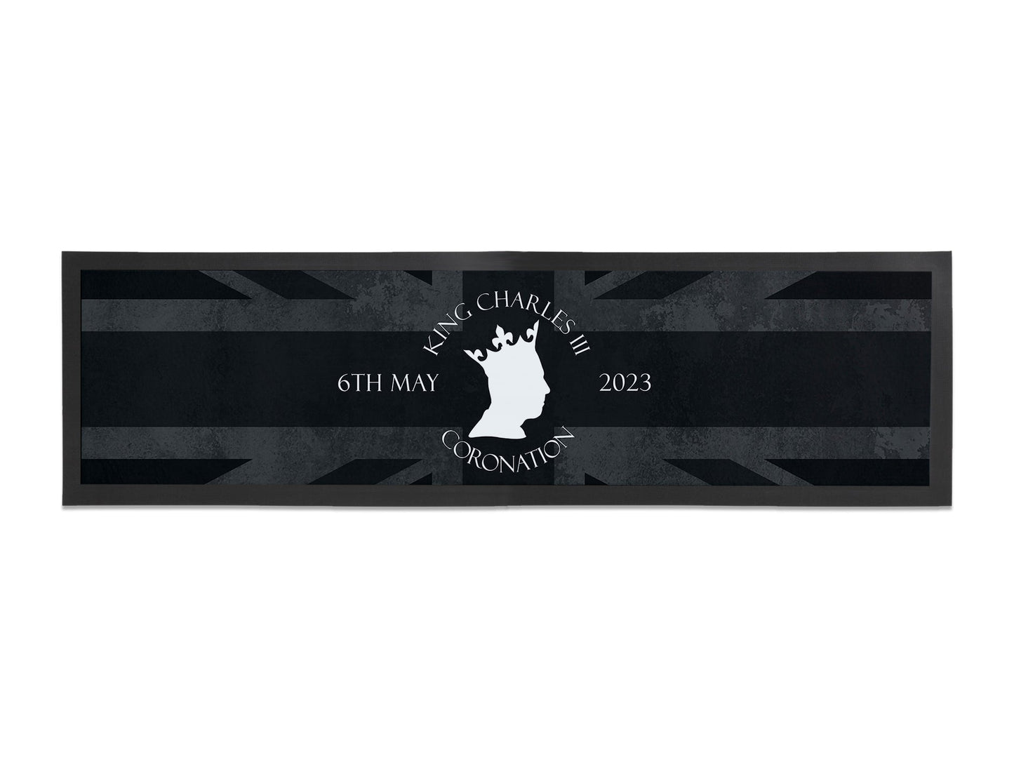 King Charles Coronation Large Bar Runner - Bar - Mats.co.uk