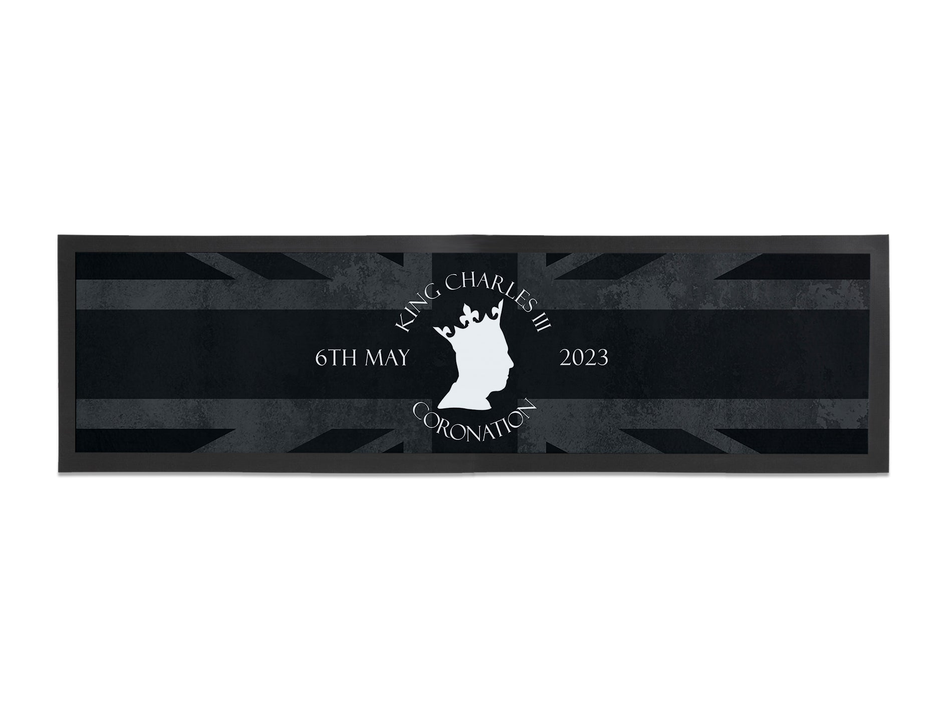 King Charles Coronation Large Bar Runner - Bar - Mats.co.uk