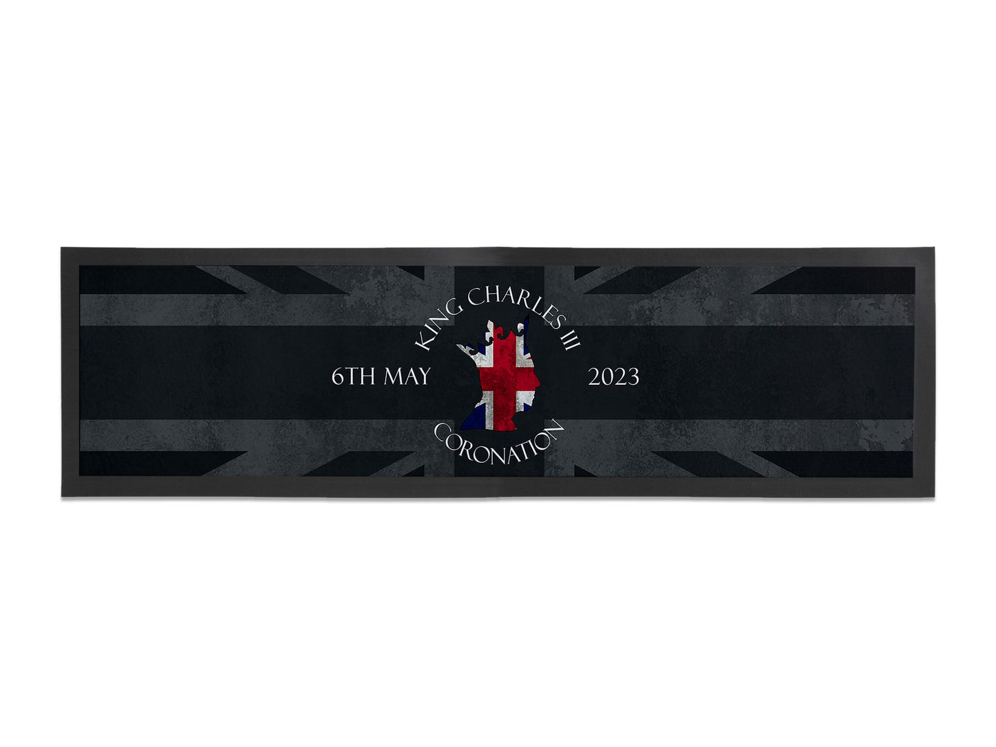 King Charles Coronation Large Bar Runner - Bar - Mats.co.uk