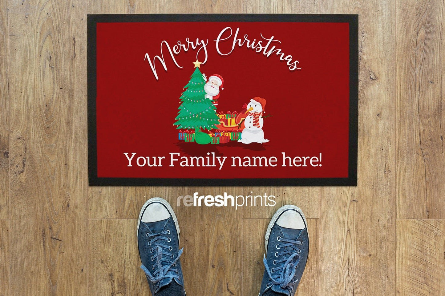 Merry Christmas Floor Mat - Bar - Mats.co.uk