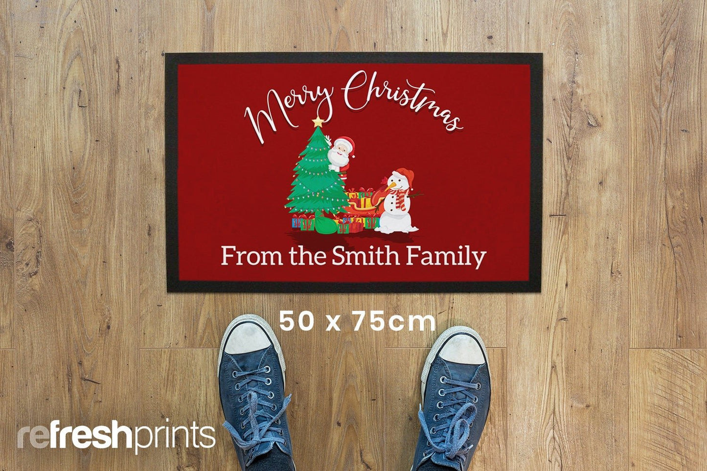 Merry Christmas Floor Mat - Bar - Mats.co.uk