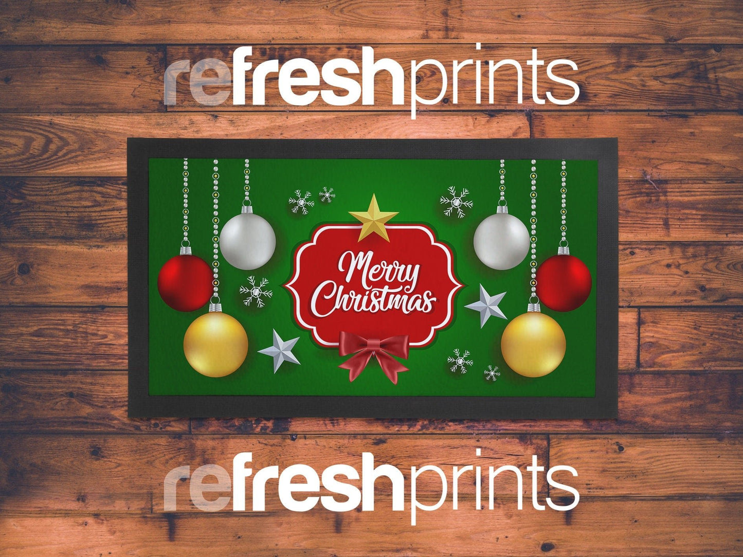 Merry Christmas Regular Bar Runner - Bar - Mats.co.uk