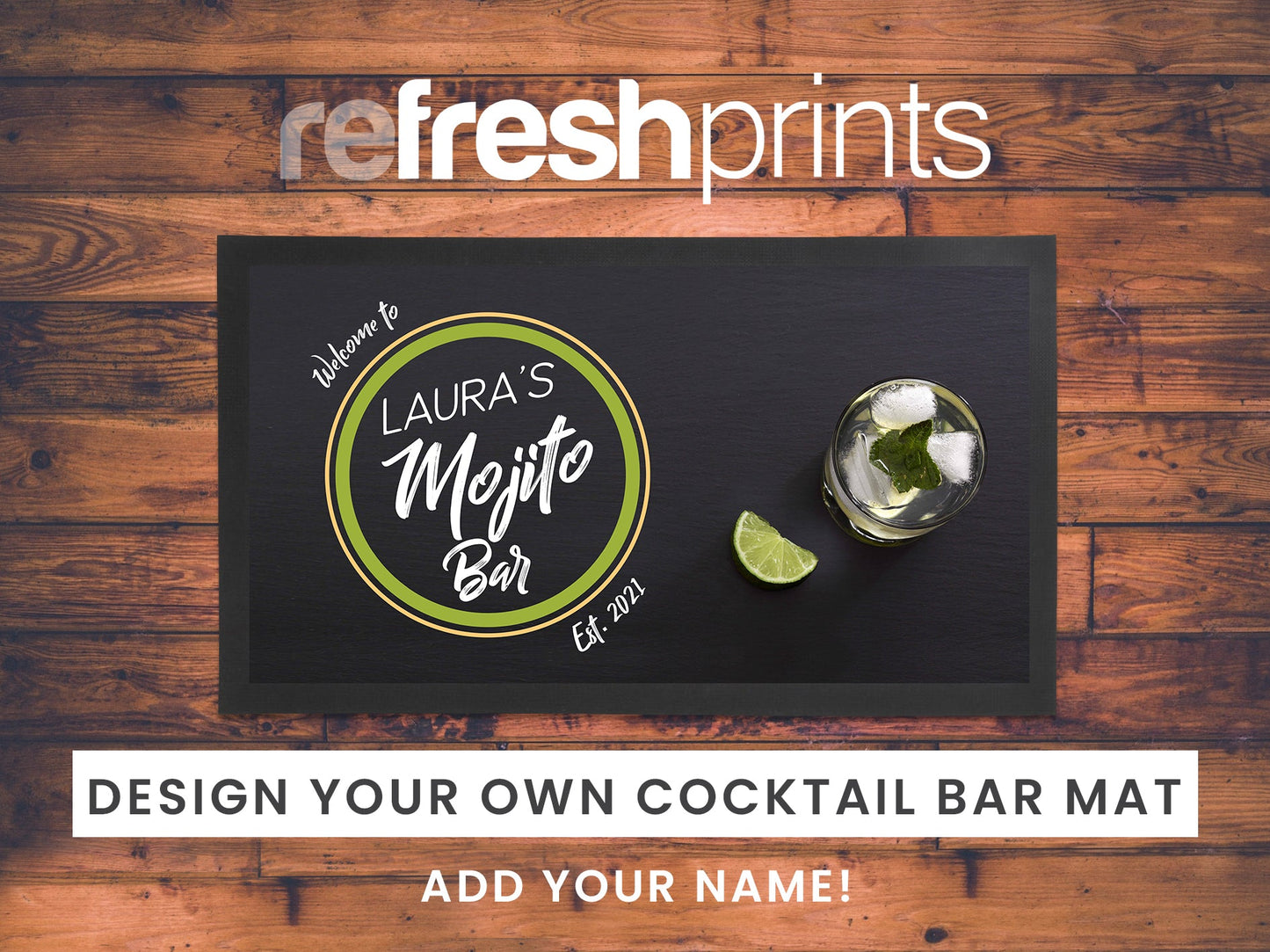 Mojito Bar Regular Bar Runner - Bar - Mats.co.uk