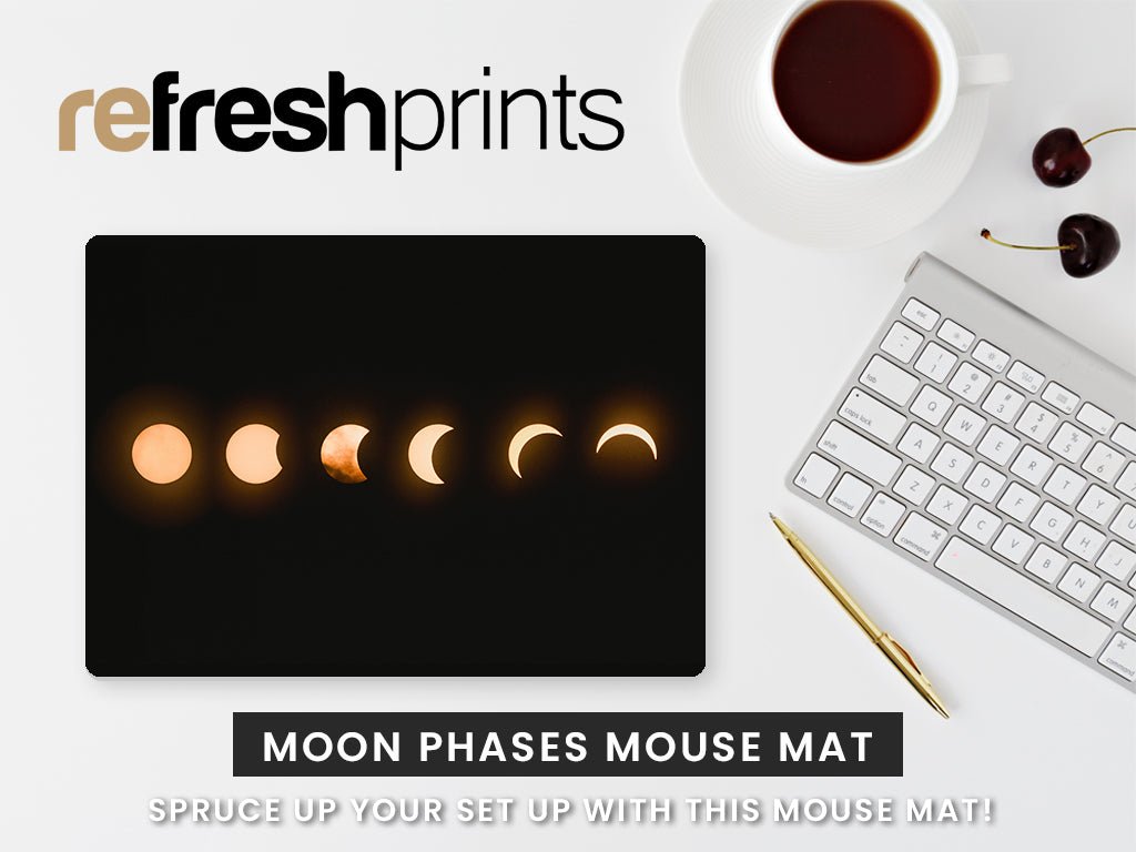 Moon Phases Regular Mouse Mat - Bar - Mats.co.uk