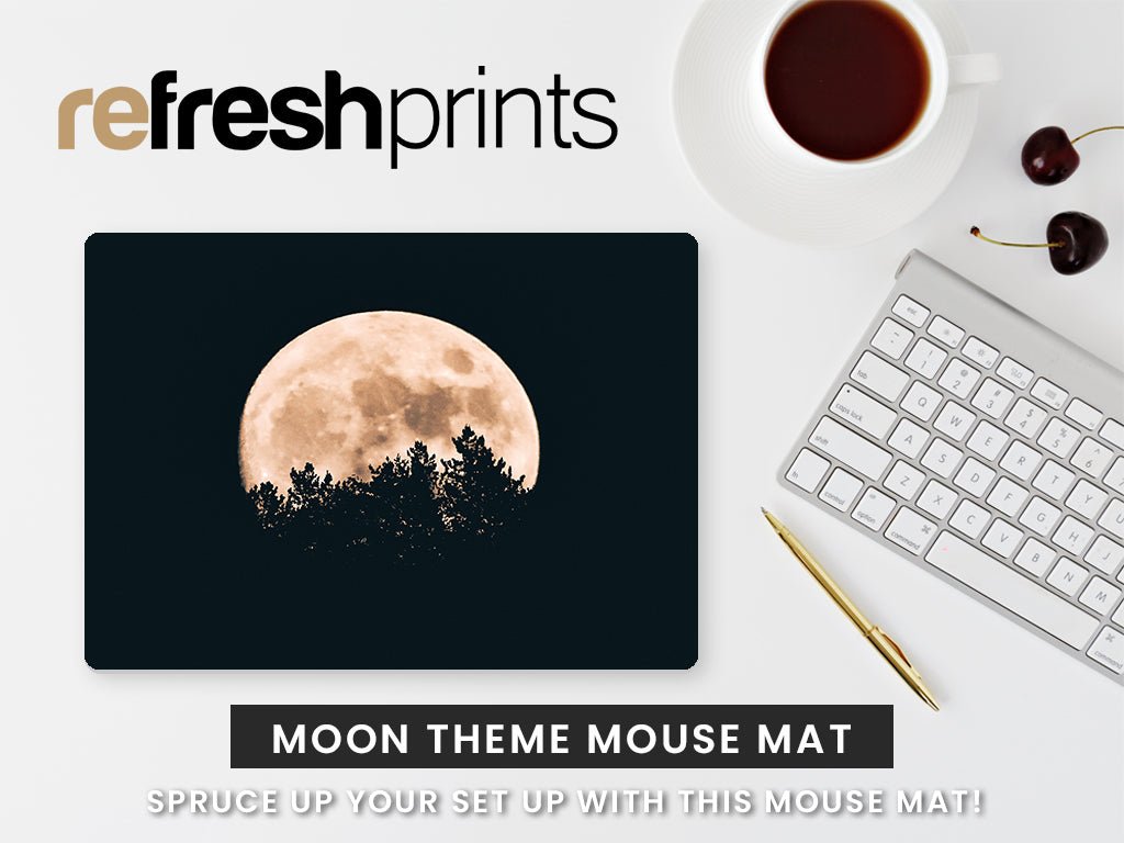 Moon & Trees Regular Mouse Mat - Bar - Mats.co.uk