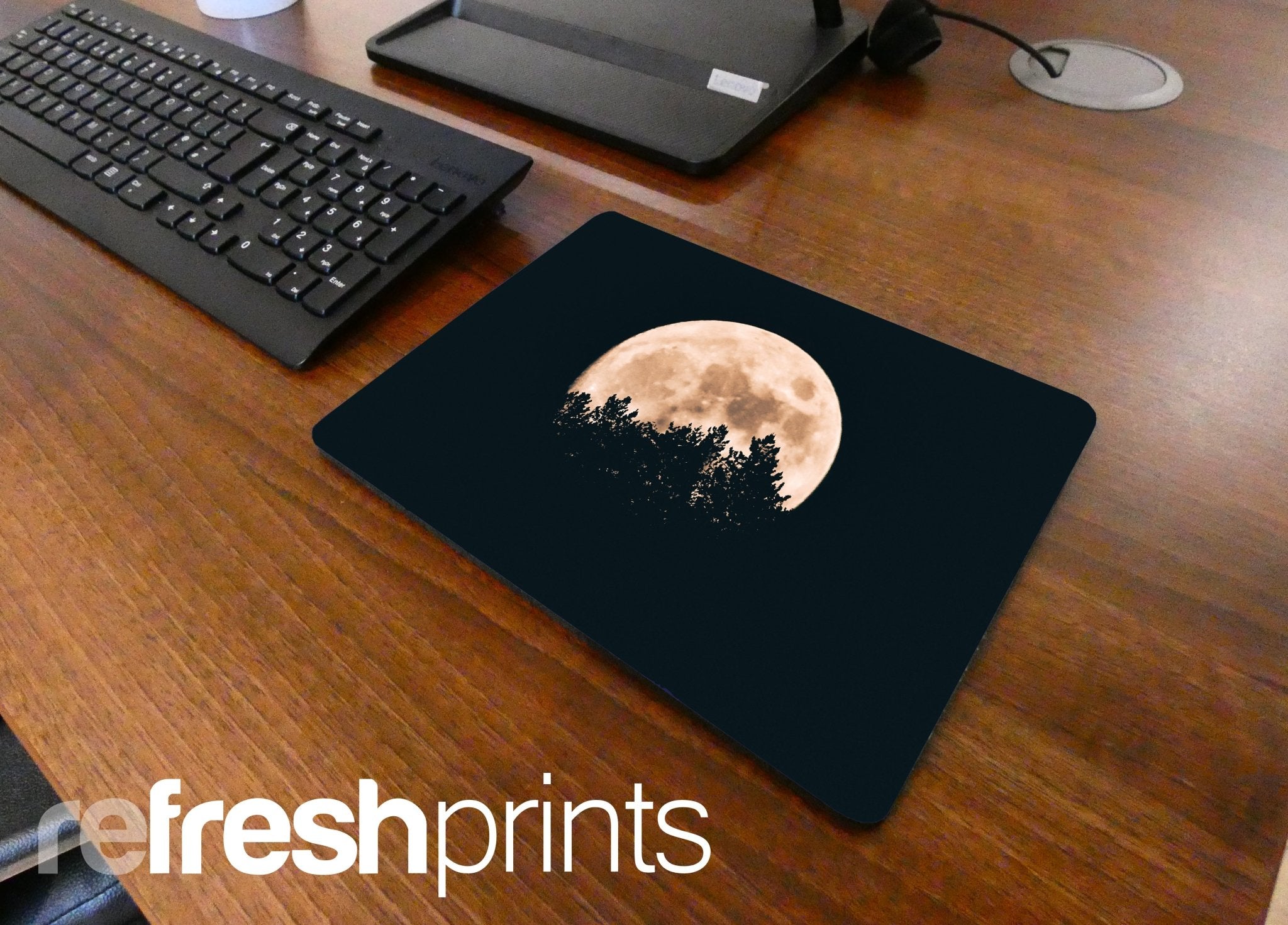 Moon & Trees Regular Mouse Mat - Bar - Mats.co.uk