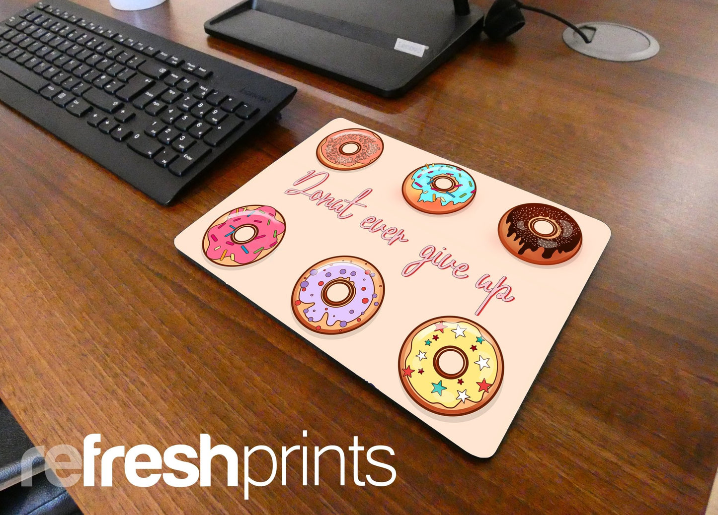 Motivational Donut Regular Mouse Mat - Bar - Mats.co.uk