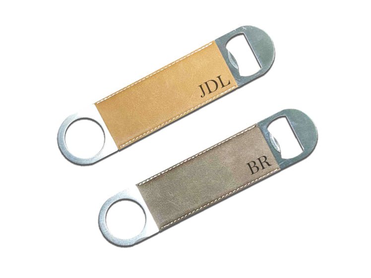 Name Initials Leather Bottle Opener - Bar - Mats.co.uk