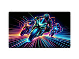 Neon Motorbike Riders Gaming Mat - Desk Mat - 3 SIZES - Bar - Mats.co.uk