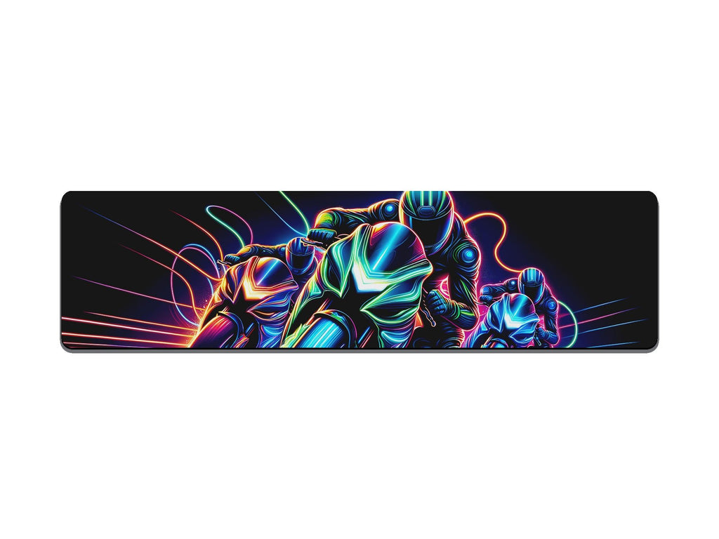 Neon Motorbike Riders Gaming Mat - Desk Mat - 3 SIZES - Bar - Mats.co.uk