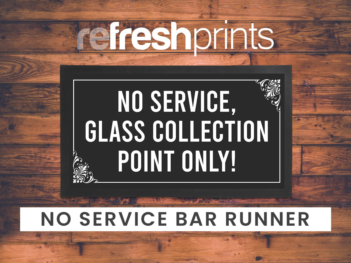 No Service Regular Bar Runner - Bar - Mats.co.uk