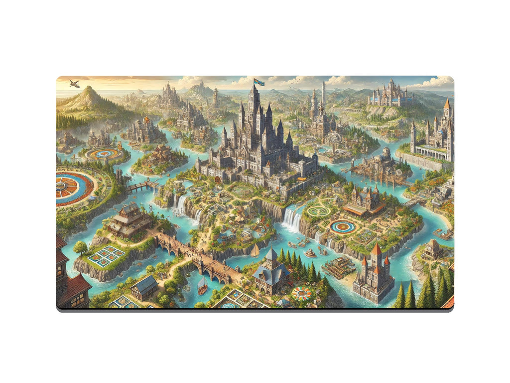 Open World Village Building Game Gaming Mat - Desk Mat - 3 SIZES - Bar - Mats.co.uk