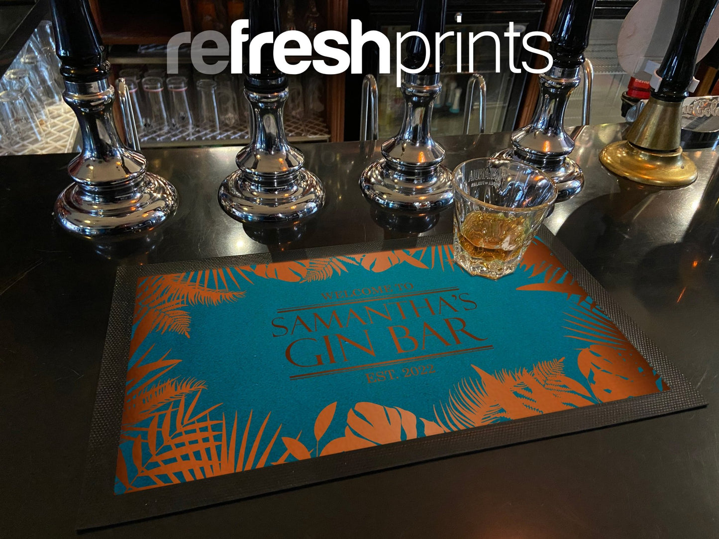Orange Leaf Gin Regular Bar Runner - Bar - Mats.co.uk