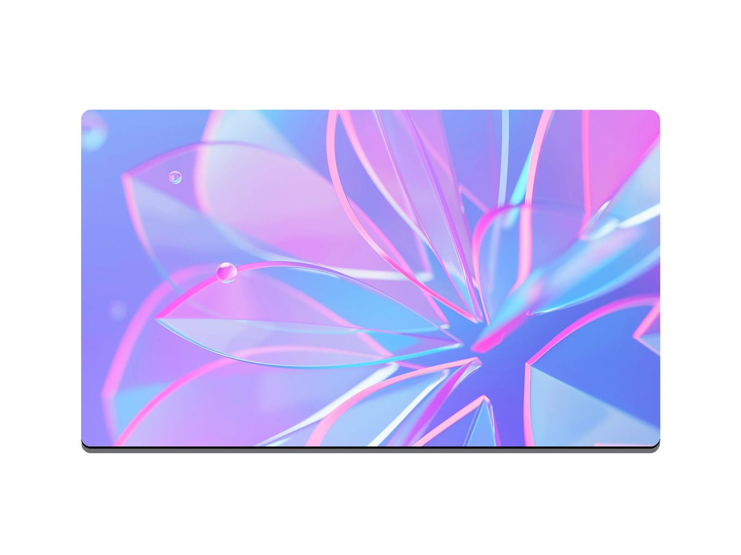 Pink and Blue Glass Flower - Desk Mat - 3 SIZES - Bar - Mats.co.uk