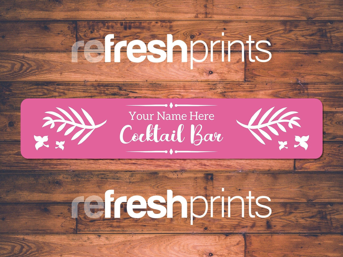 Pink Cocktail Bar Slim Bar Runner - Bar - Mats.co.uk