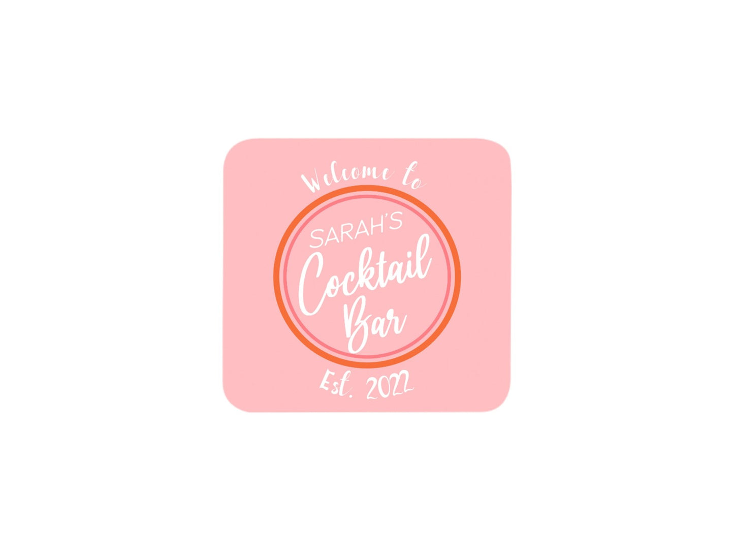 Pink Cocktail Coaster - Bar - Mats.co.uk