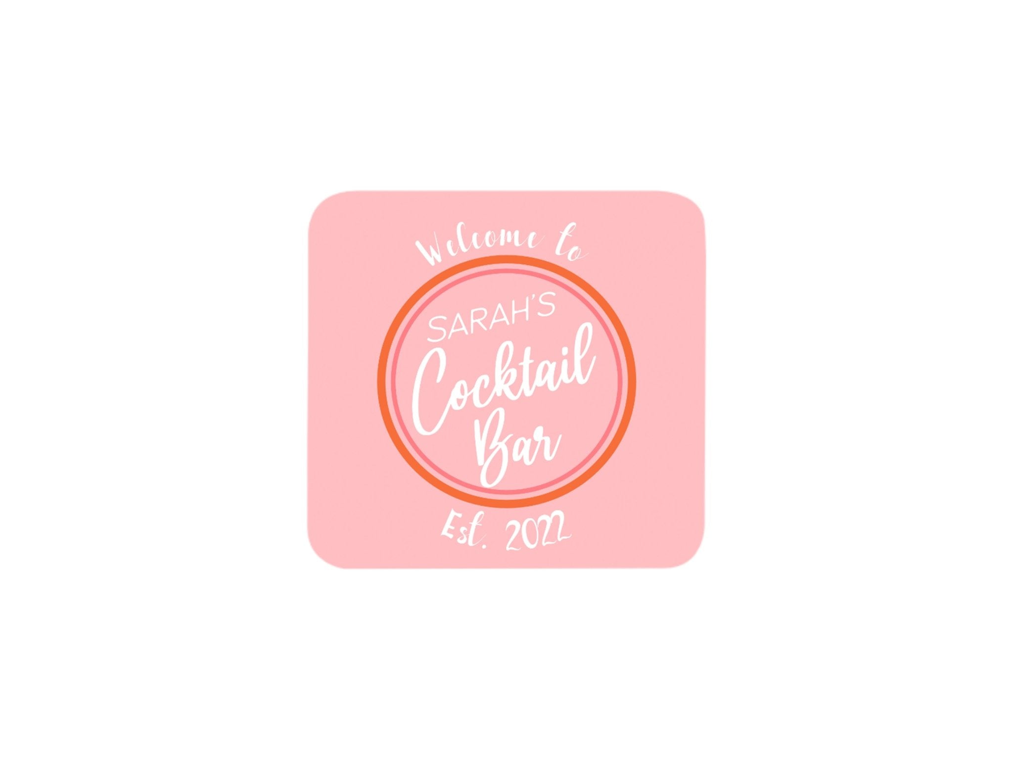 Pink Cocktail Coaster - Bar - Mats.co.uk
