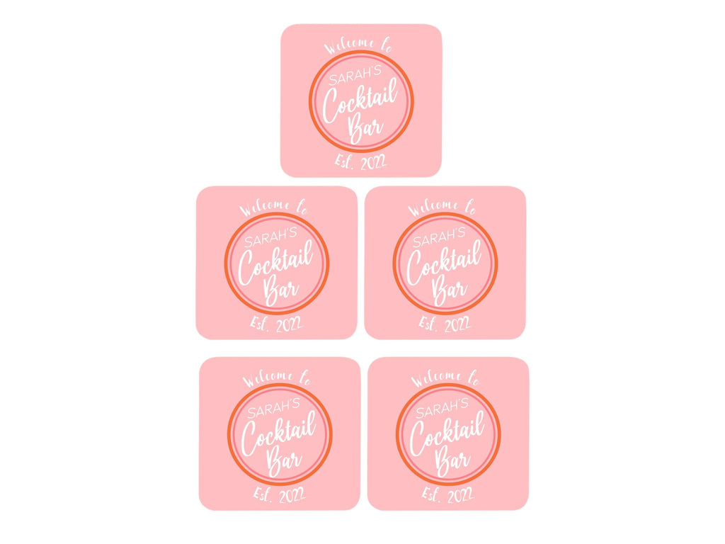 Pink Cocktail Coaster - Bar - Mats.co.uk