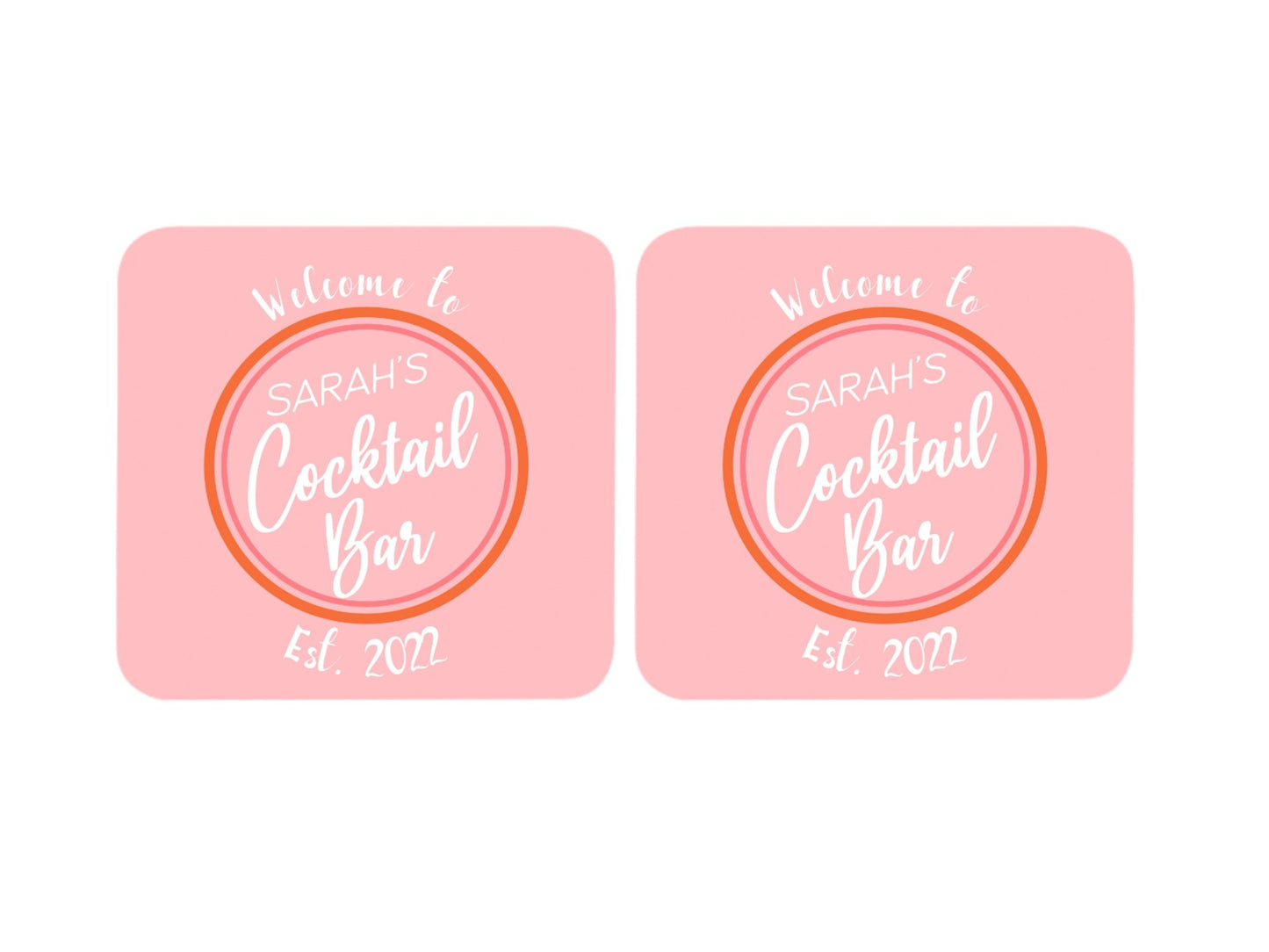 Pink Cocktail Coaster - Bar - Mats.co.uk