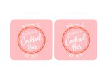 Pink Cocktail Coaster - Bar - Mats.co.uk