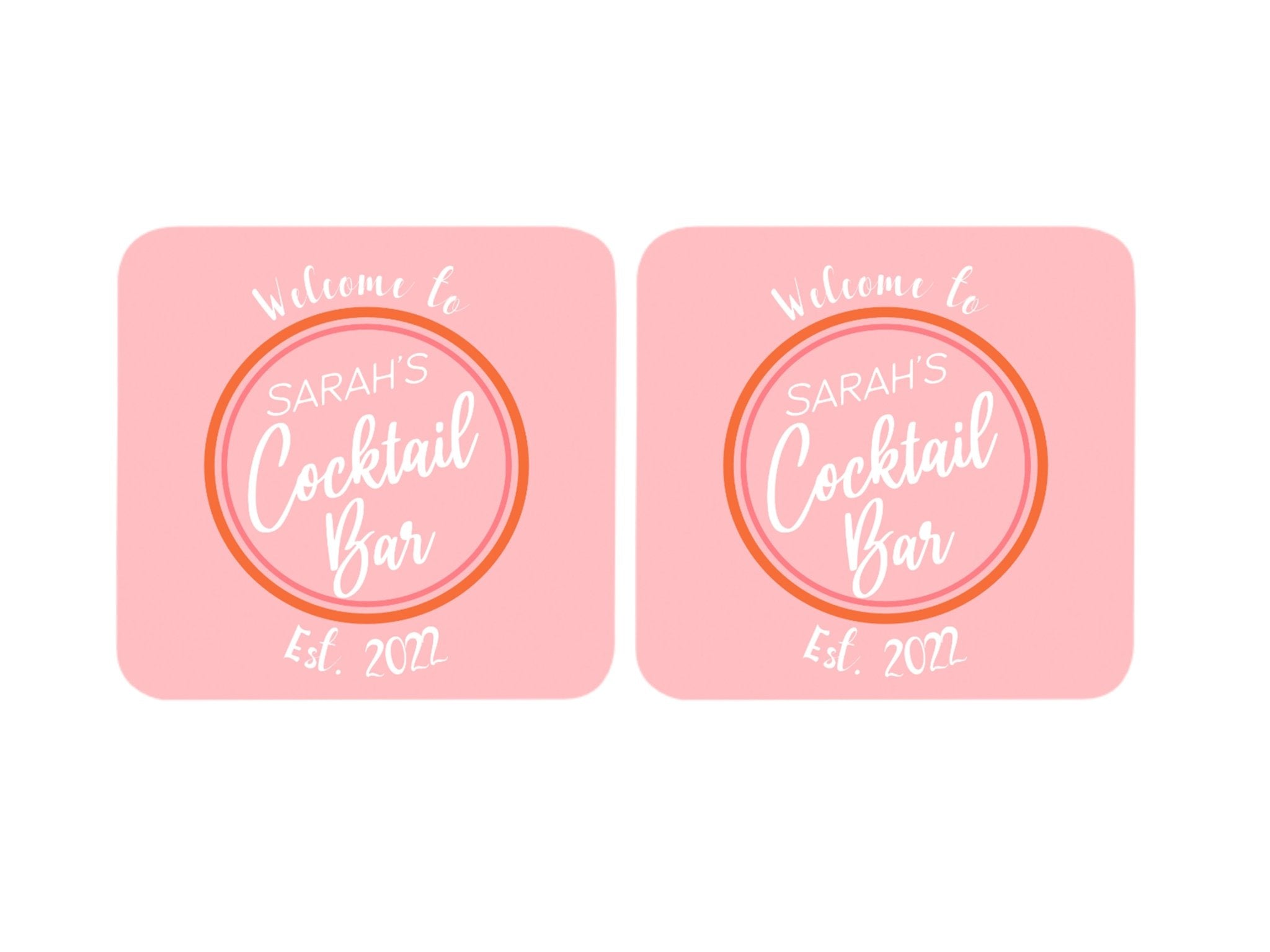 Pink Cocktail Coaster - Bar - Mats.co.uk