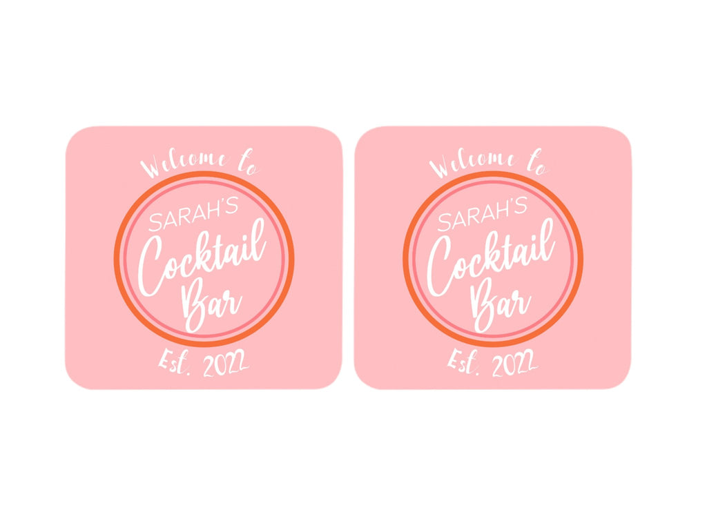 Pink Cocktail Coaster - Bar - Mats.co.uk