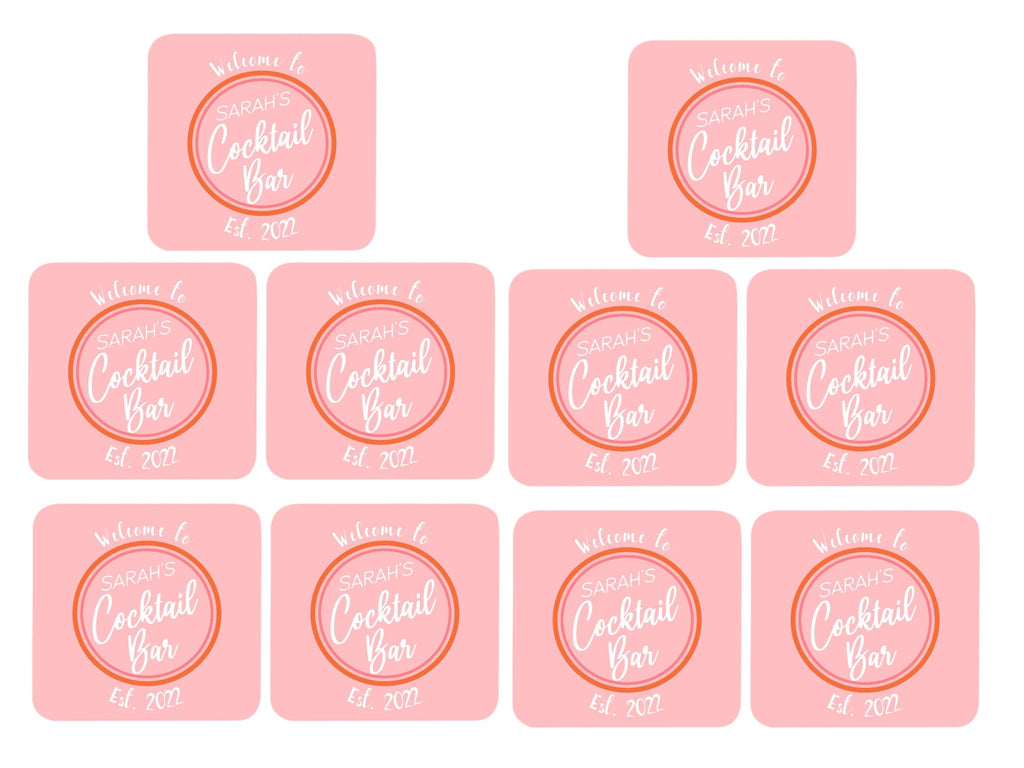 Pink Cocktail Coaster - Bar - Mats.co.uk