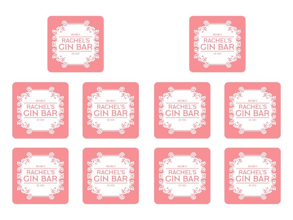 Pink Gin Coaster - Bar - Mats.co.uk
