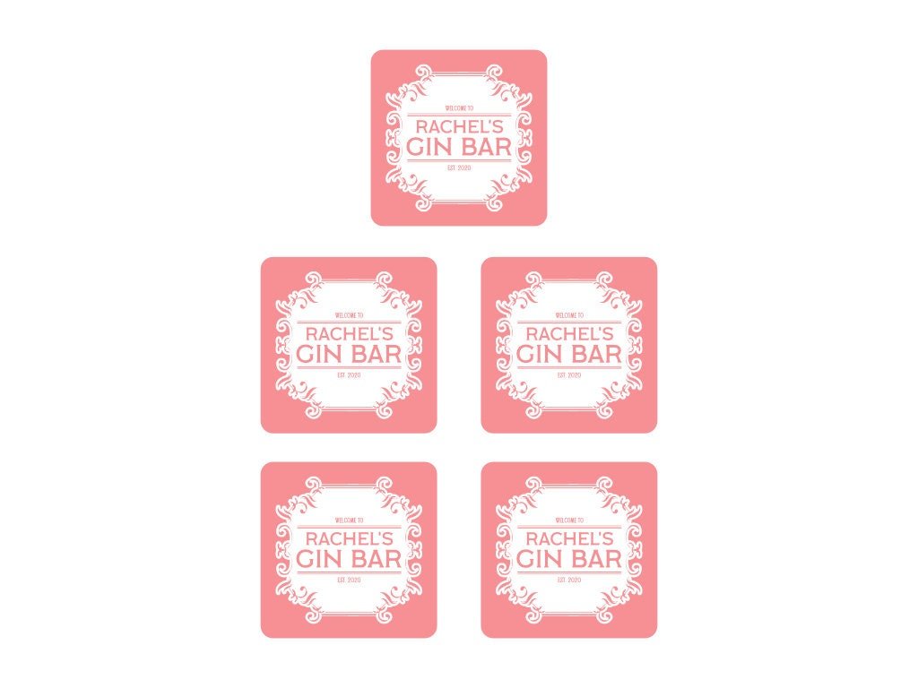 Pink Gin Coaster - Bar - Mats.co.uk