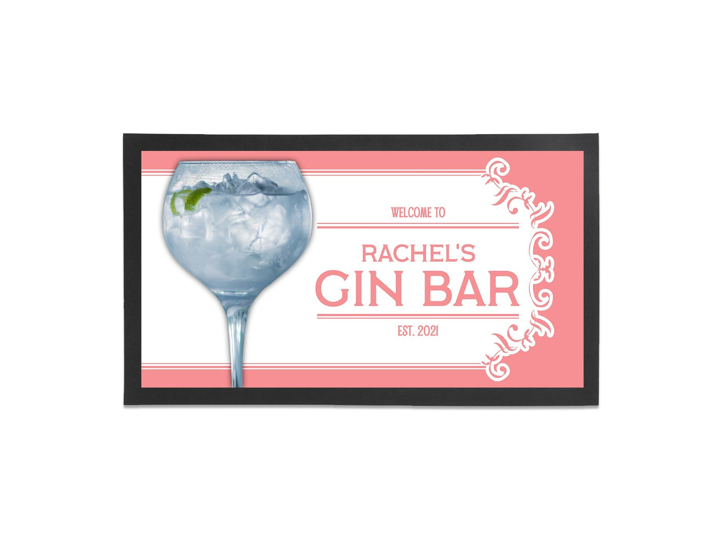 Pink Gin Regular Bar Runner - Bar - Mats.co.uk