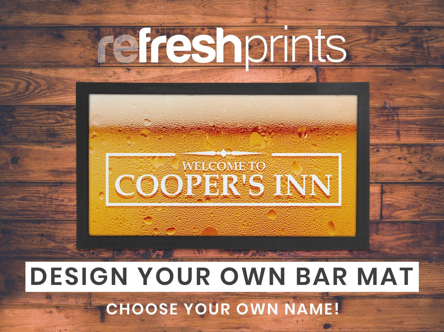 Pint of Beer Regular Bar Runner - Bar - Mats.co.uk
