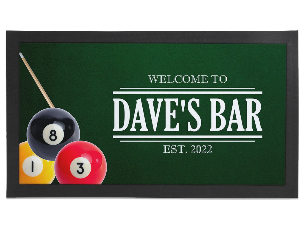 Pool Ball Regular Bar Runner - Bar - Mats.co.uk