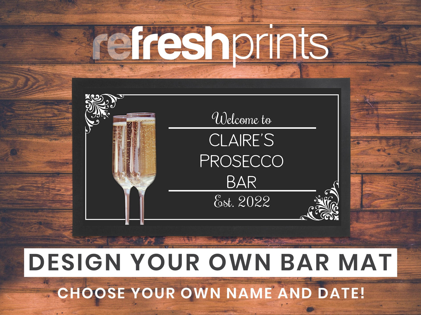 Prosecco Regular Bar Runner - Bar - Mats.co.uk